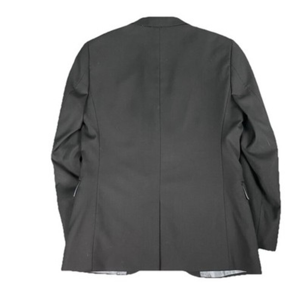 Topman 2 Piece Skinny Fit Suit 38R 32L Black Formal Wedding Business Prom - Picture 3 of 16